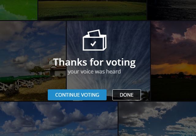 Gurushots – end of voting screen button….1a